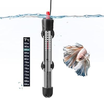 HITOP HP-608 Submersible Aquarium Heater 25W 18cm with Thermometer & Extra