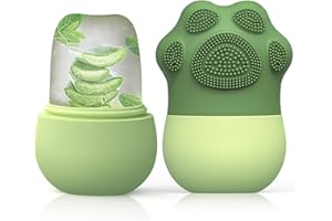 AQUUAERA Ice Face Roller for Women, Ice Mold for face and Eyes,De-Puff Eye Bags,Reduce Migraine Pain,Cat Claws Reusable Massage Silicone Ice Mold Skin Care Tools(Green)