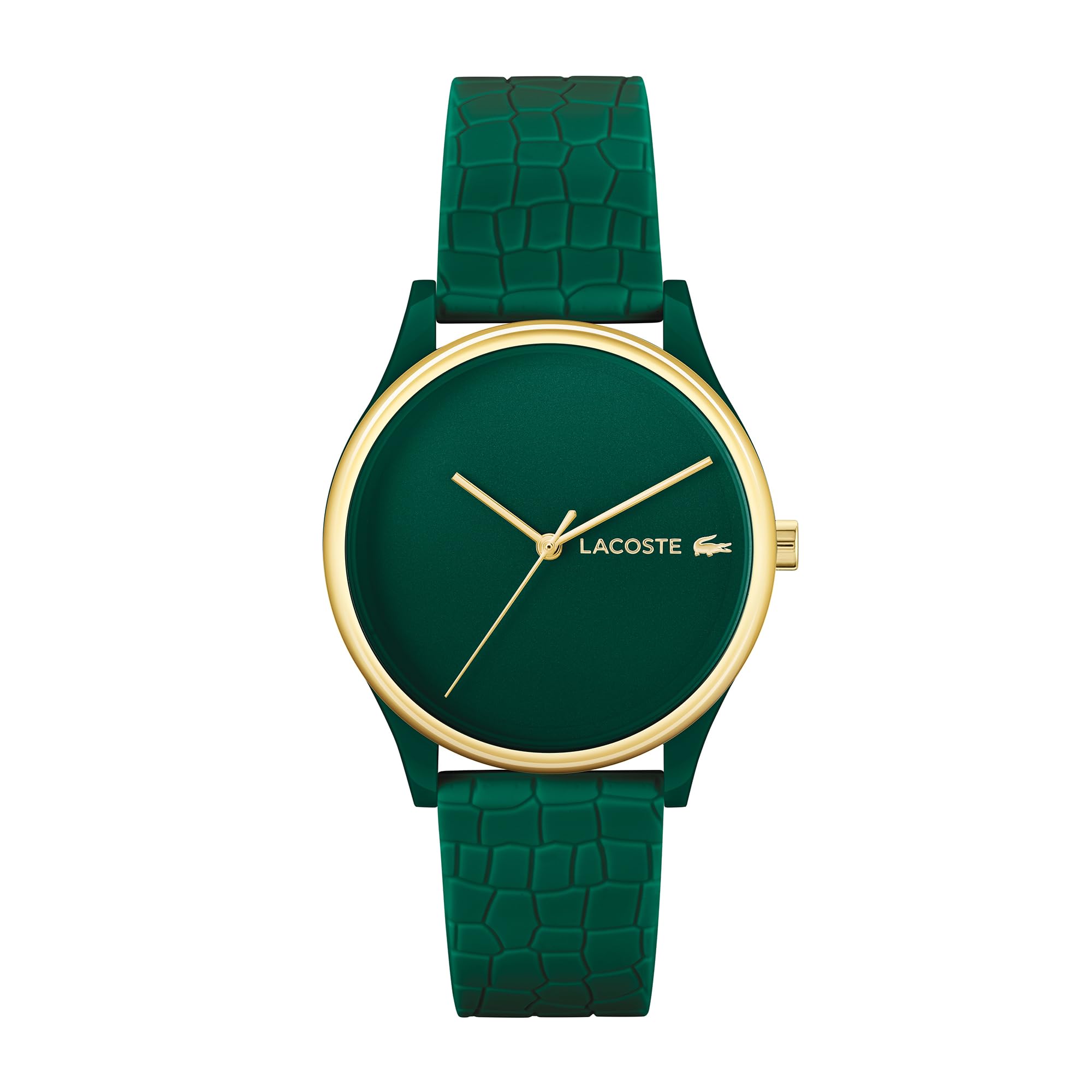 Lacoste Analogue Quartz Watch for Women CROCODELLE Collection with Green Silicone Bracelet - 2001247