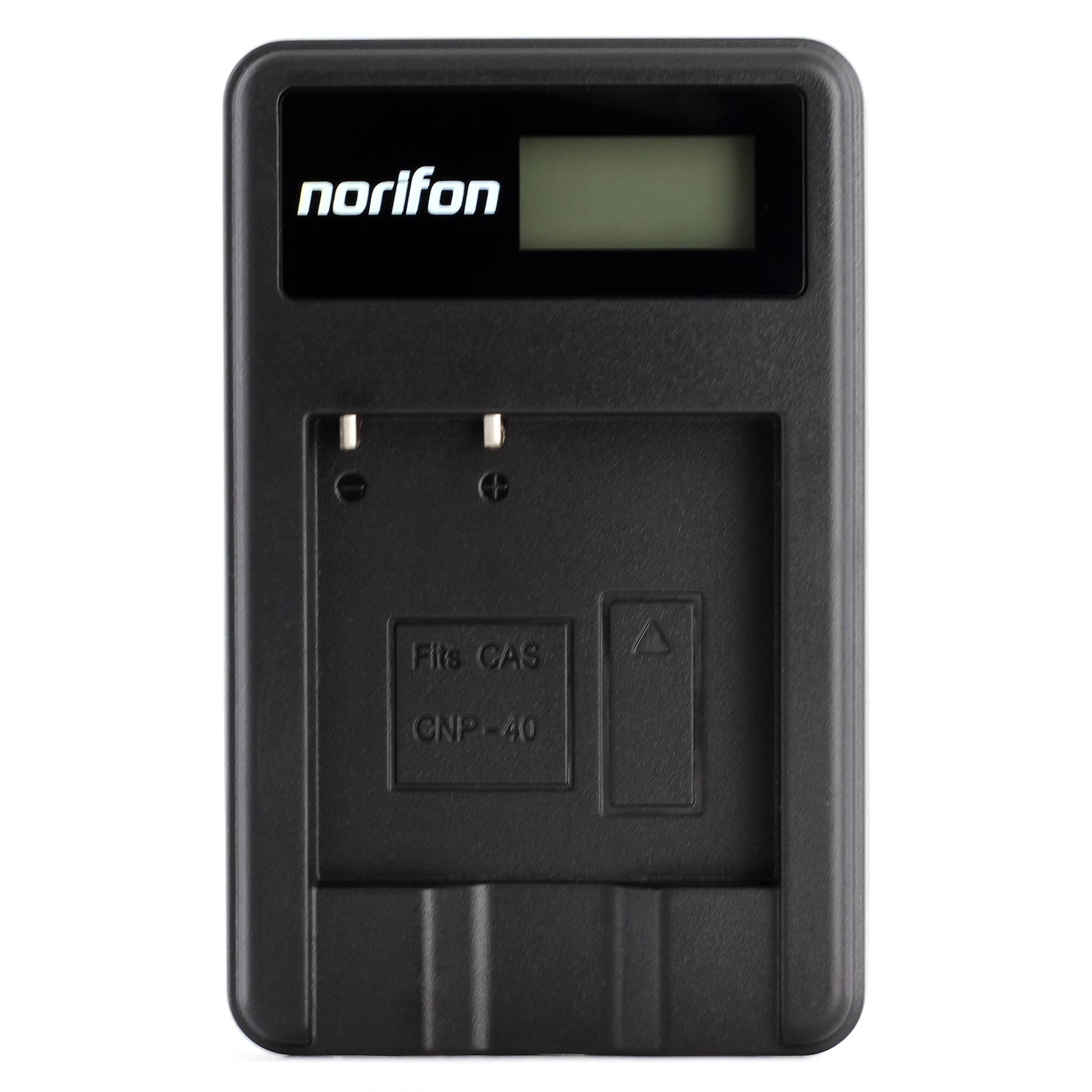 Norifon NP-40 LCD USB Charger for Casio Exilim EX-FC100, EX-FC150, EX-Z400, Exilim Zoom EX-Z100, EX-Z1000, EX-Z1050, EX-Z1080, EX-Z1200, EX-Z200, EX-Z300, EX-Z40, EX-Z450 Camera and More