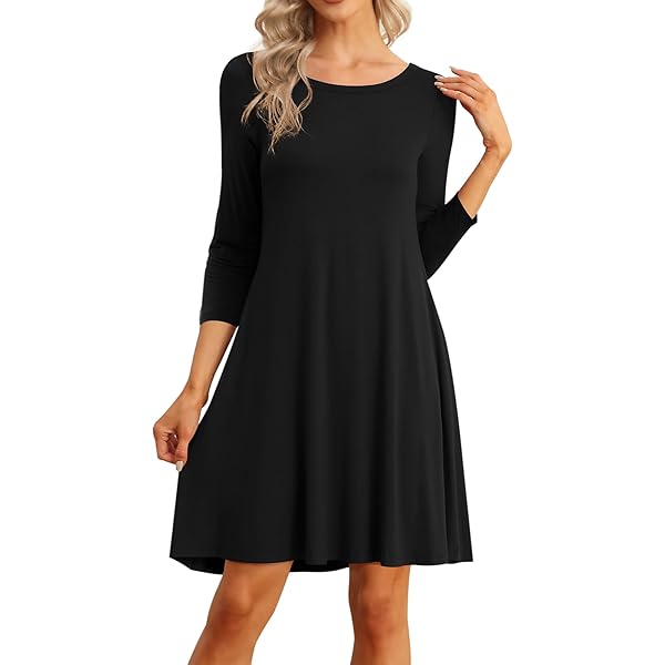fitted lace wedding dress MOLERANI Women's Casual Swing Simple T-Shirt Loose Dress, Black XS at  Amazon Women's Clothing store