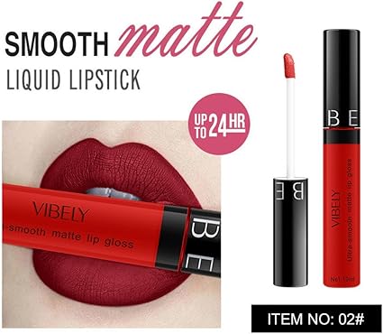 Eaylis Rouge à Lèvres Waterproof Longue Tenue Mate Longue Duree Glace à Lèvres Longue Tenue Hydratante Douce Pour Femmes De La Mode