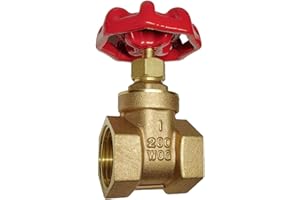 GUXGUY 1” Brass Gate Valve DN25, NPT Brass Female Threaded Rotary Globe Valve for Water Pipes, Fuel Water Gas Flow Control, Air Switches, Water Meter Front Switches and Air Compressors, etc