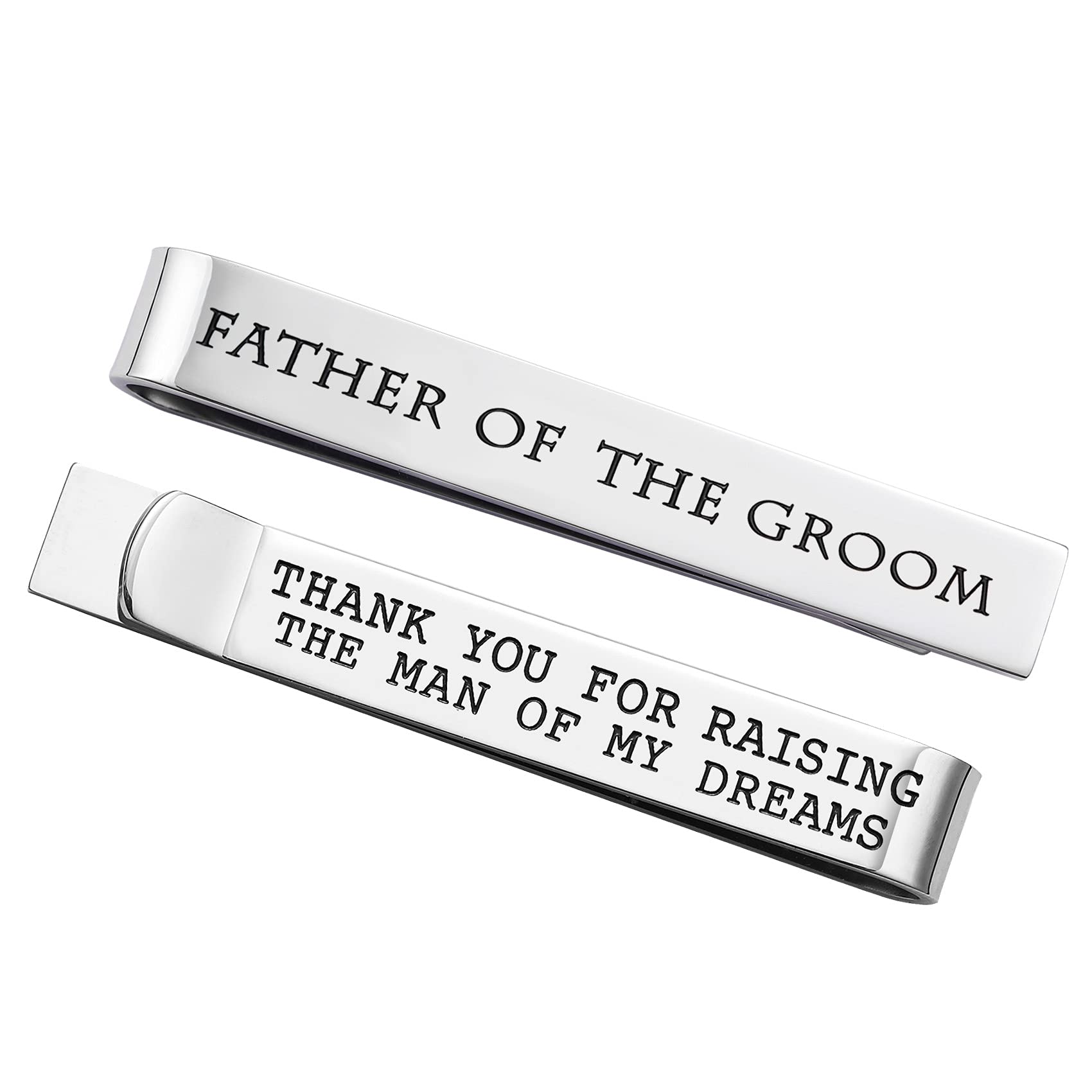 Stainless Steel Tie Clip Wedding - Father of The Groom Tie Clip