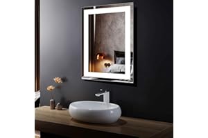 BHBL 24 x 32 in LED Backlit Mirror Wall Mounted Lighted Makeup Vanity Mirror with Touch Button (CK010)