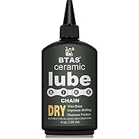 BTAS Dry Bike Chain Wax Lube 4 oz for Road,Mountain Bike,MTB & Bicycle Chain Lubricant Oil with Ceramic Nanoparticle and PTFE