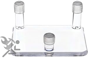 ONFIREGUY 2.5" Three-Peg Display Stand Holder with Anti-Scratch Guards for Fossils, Minerals, Rocks, and Geodes, 12 Pack