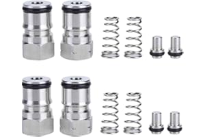 2 Pair Ball Lock Keg Post, Stainless Steel Balls Lock Post Connector Stainless Fittings 9/16in to 18 Brewing Accessory