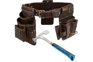 OX Pro 4-Piece Drywaller's Rig, Oil-Tanned Leather OX-P263804 & Drywall Hammer 14-Ounce / 400-Grams OX-P082614