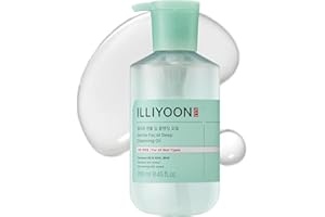 Illiyoon Gentle Deep Cleansing Oil | Lightweight Facial Cleanser with Coconut Oil & AHA/BHA for Makeup, Fragrance-Free, Sebum & Blackhead Removal, Korean Skin Care, 8.45 fl.oz.