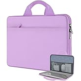 Hseok Laptop Case 13.3-14 inch Briefcase Handbag, Water-Resistant and Shockproof Computer Sleeve Compatible with MacBook Pro 14", Mac Air/Pro 13.3" and 13"-14" Notebooks Chromebooks,Purple