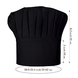 CRJHNS Chef Hat,Adult Adjustable Hook and Loop Tape