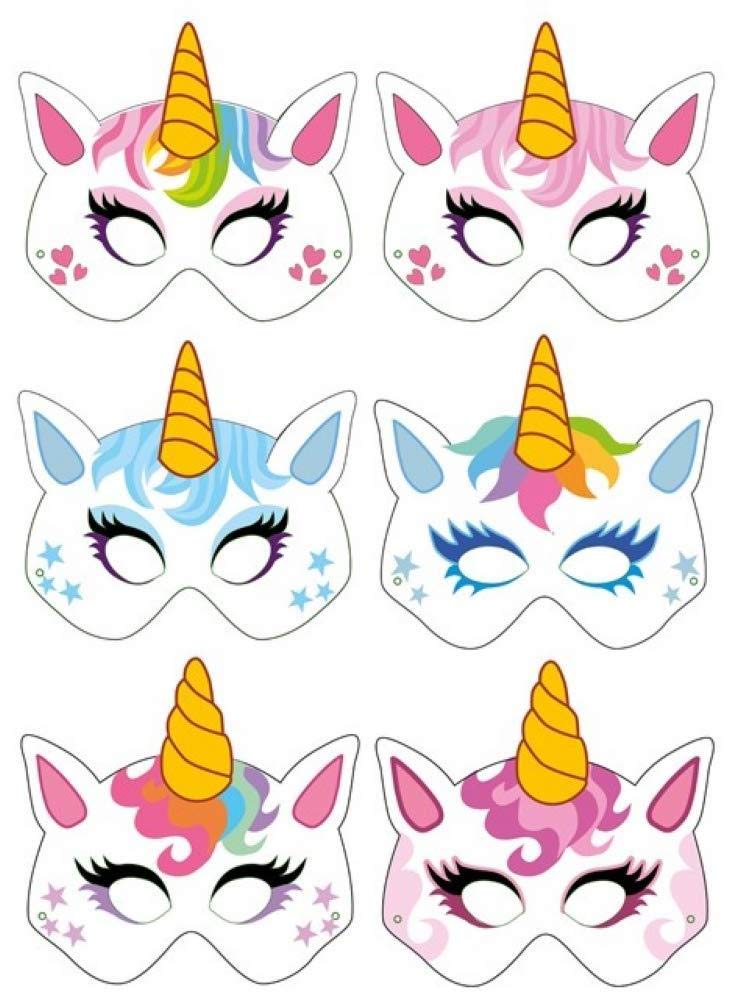 Playwrite Pack of 6 Unicorn Masks