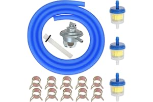 GREHUA Gas Fuel Tank Switch Pump Valve Petcock with Fuel Filter Line Compatible with GY6 50cc 150cc 139QMB 157QMJ Taotao ATM50 Thunder Trailmaster Manco Tomberlin Go Kart Scooter Moped Motorcycle ATV
