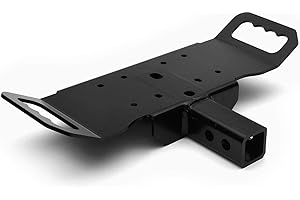 Heavy-Duty Universal 2" Receiver Carrier Hitch Cradle Winch Mount (Requires Roller Fairlead Bracket)- Ultra Durable, Powder C