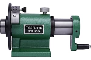 MGORGEOUS Milling Working Table High-precision PF70-5C Simple Dividing Head Fast Dividing Drilling And Milling Grinder Can Be Equipped With Chuck Adapter