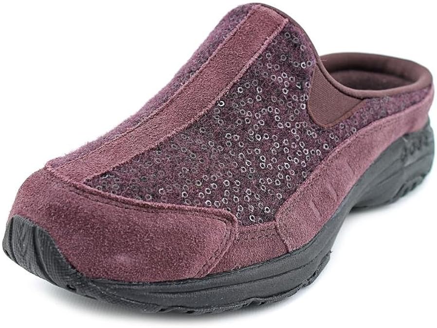 Amazon.com | Easy Spirit Travel Wool Walking Mule Wide Suede Mules Shoes | Mules & Clogs