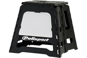 Polisport Foldable Pit Bike Stand (FIM Motocross World Championship Official Podium Bike Stand) (White & Black)