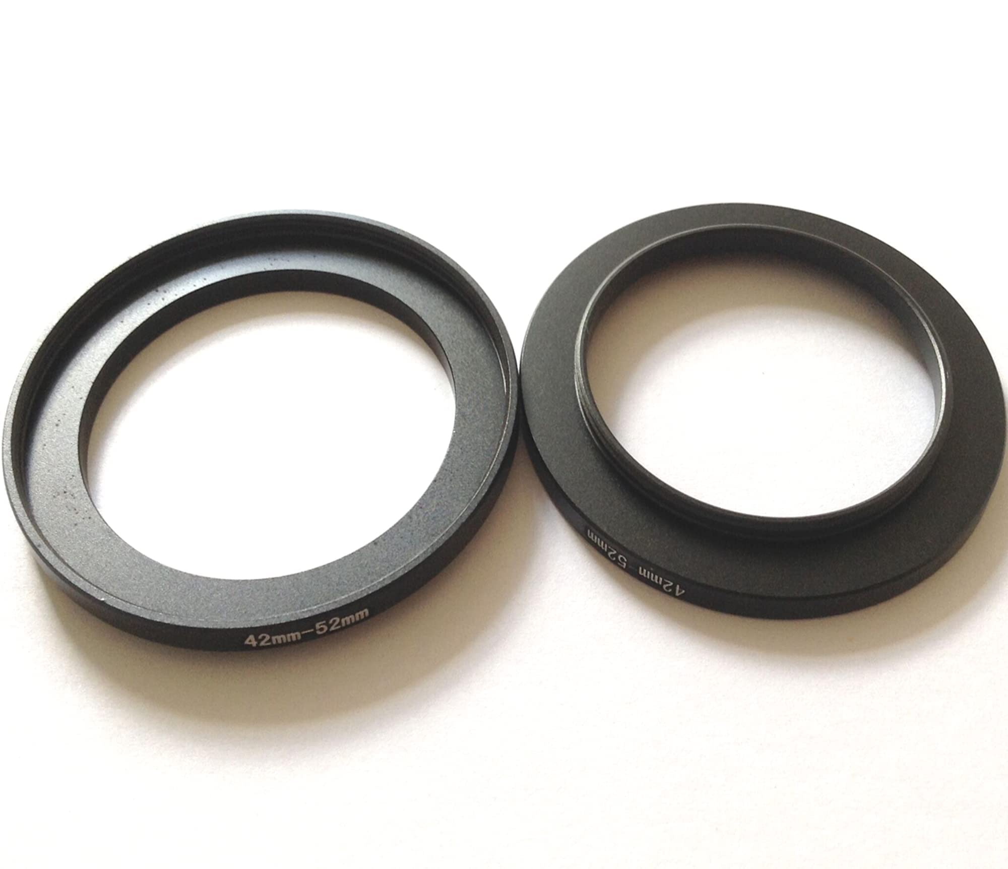 2pcs Size 42mm To 52mm Step Up Rings Video Camera Lens Connect 42-52mm Filter Aperture Switch Adapter Ring Photo Picture Fix-ed Connector Adjust 42-52 Photograph-y Parts Screws Accessories