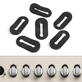 Silicone Stove Knob Safety Locks - Child Proof Oven Knob Locks (6 Pack)] | Heat-resistant silicone. For push-turn knobs with 0.14-0.40in clearance. No tools. Flat panel only. Baby &amp; toddler safety. 