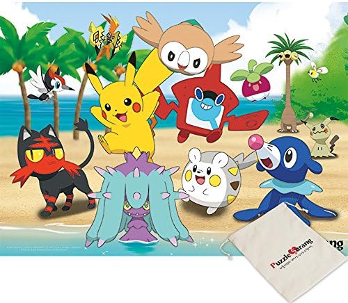 Yearimi Pokemon Sun And Moon Pikachu And Friends - 100 Piece Oversize Jigsaw Puzzle [Pouch Included]