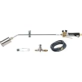 Sievert Industries PS2960 Torch Kit | With Stand, 25 ft. Hose, Hand Tightened Regulator, Flint Striker, Heavy-Duty Stainless Steel, PS2960-NP
