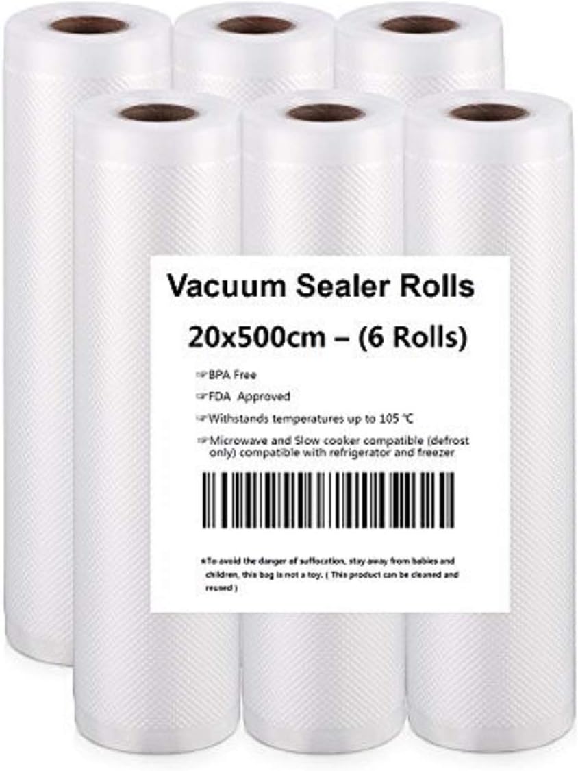 Amazon De Vacuum Sealer Rolls 5m 20x500cm 6 Rolls