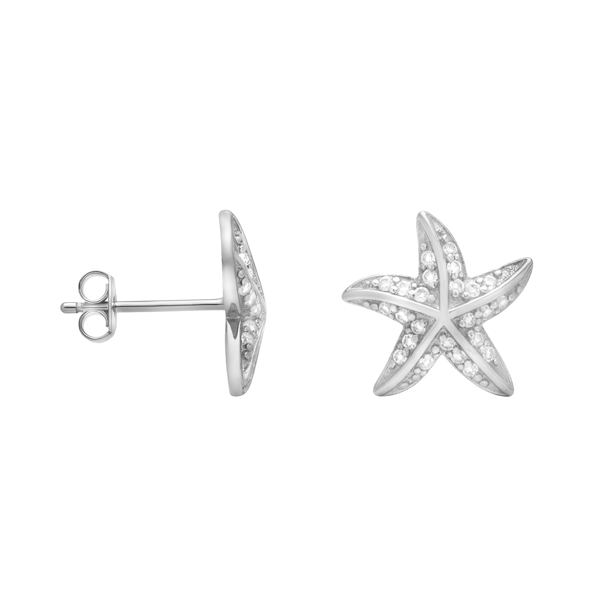 SOFIA MILANI - Women's Earrings 925 Silver - With Zirconia Stones - Starfish Stud Earring - E0575