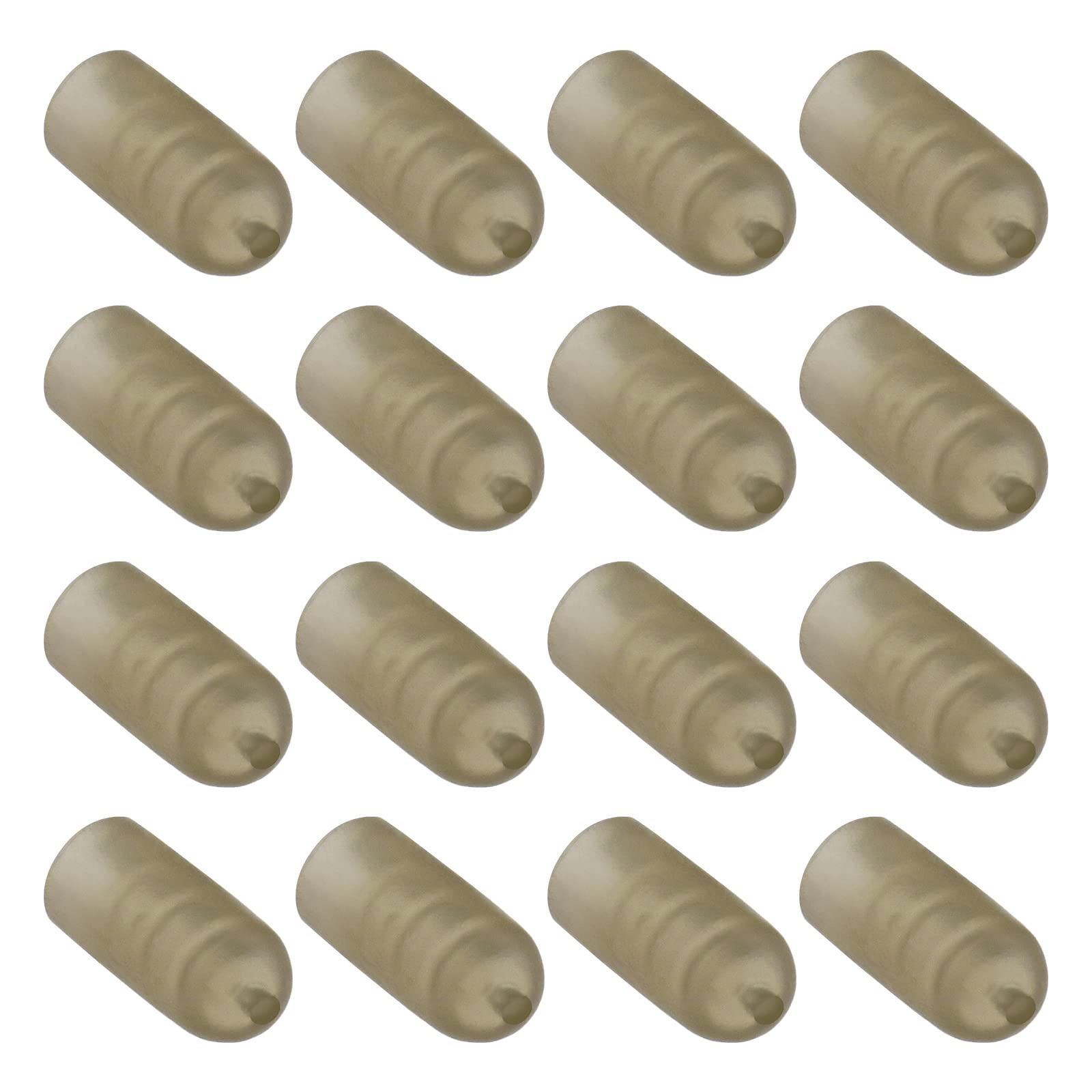 YINETTECH 50PCS Fishing Side Puller Beads 12x6mm Large Size for Elastics 12 to 18 Cylindrical Silicone Beads Carp Fishing Accessories