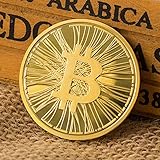 Peyan Bitcoin (BTC) Coin,Line Embossed 3D Print,Commemorative Coin Celebrate The Bitcoin Lightning Network,Novelty Coin Souvenir Coins,Gold