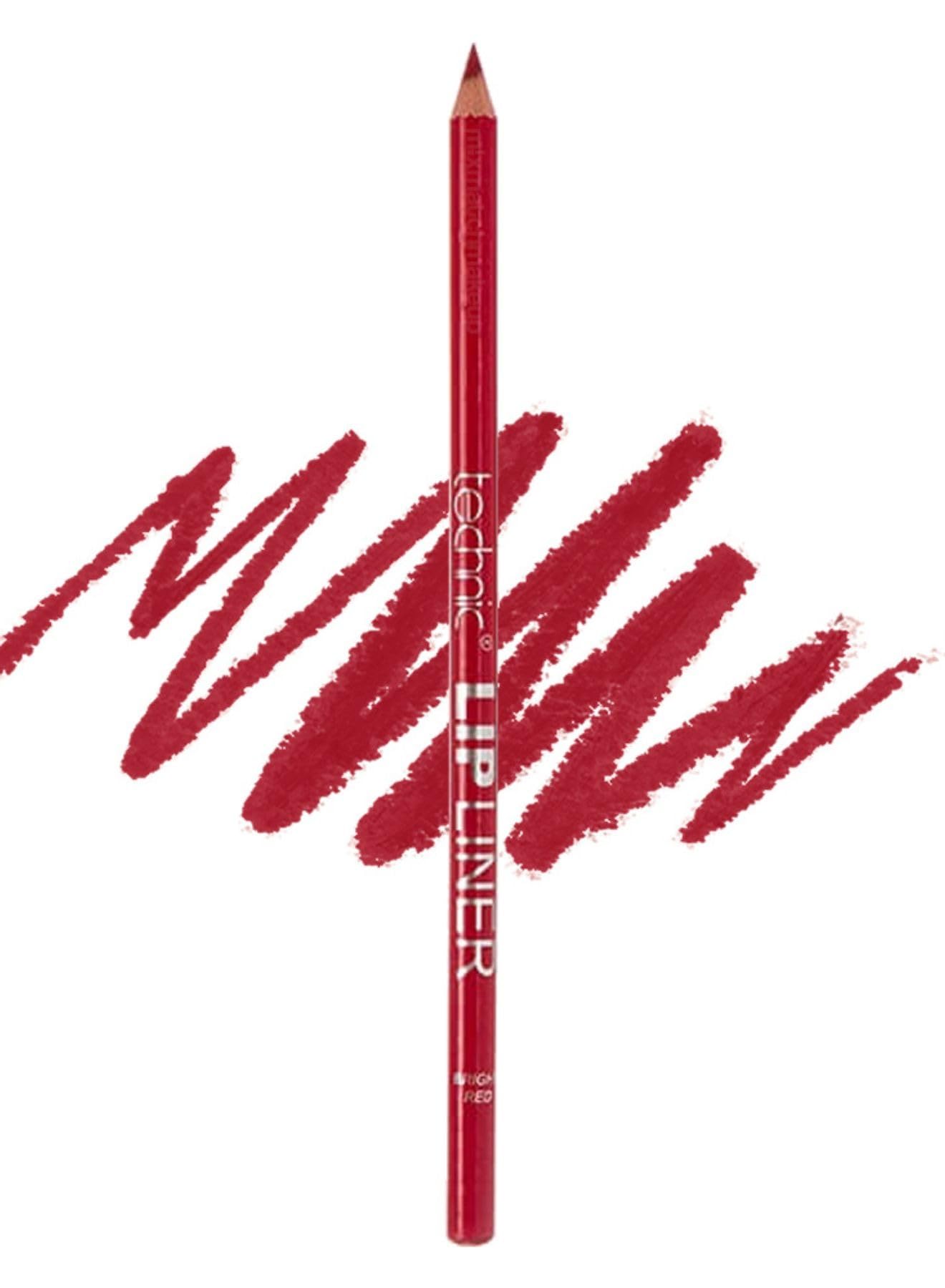 Technic Dark Red Lip Liner Pencil & Sharpener