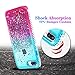 Ruky iPhone 8 Plus Case, iPhone 7 Plus Glitter Case, Colorful Quicksand Series Soft TPU Bling Diamond Flowing Liquid Floating Girls Women Case for iPhone 6 Plus 6s Plus 7 Plus 8 Plus (Teal Pink)