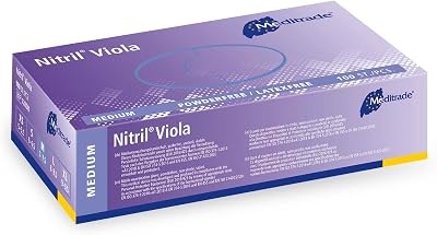 Meditrade Nitrile Viola Examination Gloves Medium Violet Powder-Free