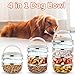 Spill Proof Dog Cat Travel Bowl Portable 304 Stainless Steel Multiple Layers Pet Water Food Storage Container with Invisible Handle for Pet Outdoor Traveling Raised Feeding (4 Layer)