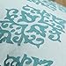 CaliTime Pack of 2 Soft Jacquard Throw Pillow Covers Cases for Couch Sofa Home Decoration Vintage Diamond Shape Damask Floral 18 X 18 Inches Teal