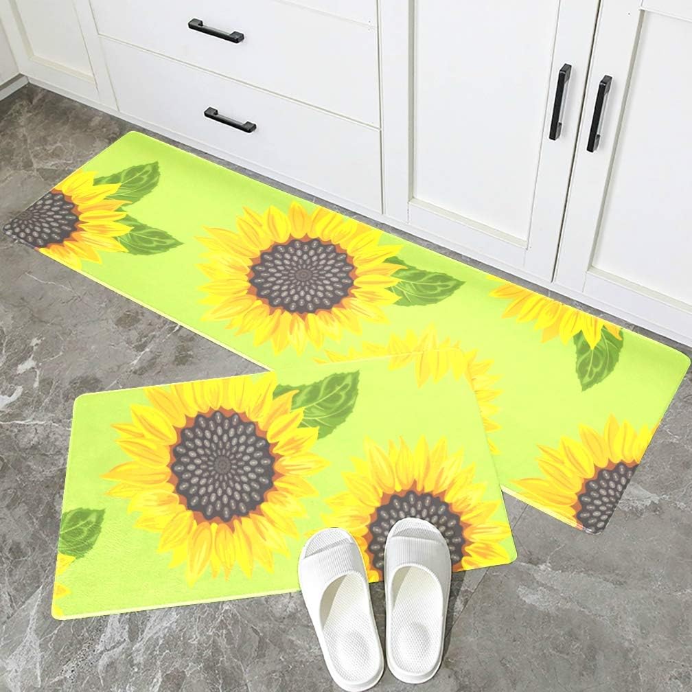 GIRLOS Alfombras de Cocina largas Pétalo de Girasol Cojín de tapete