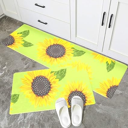 GIRLOS Alfombras de Cocina largas Pétalo de Girasol Cojín de tapete
