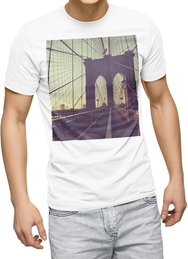 Amazon.com: igsticker Graphic T-Shirt for Men XXL 2XL Size White Crew Neck Printed Cotton T 