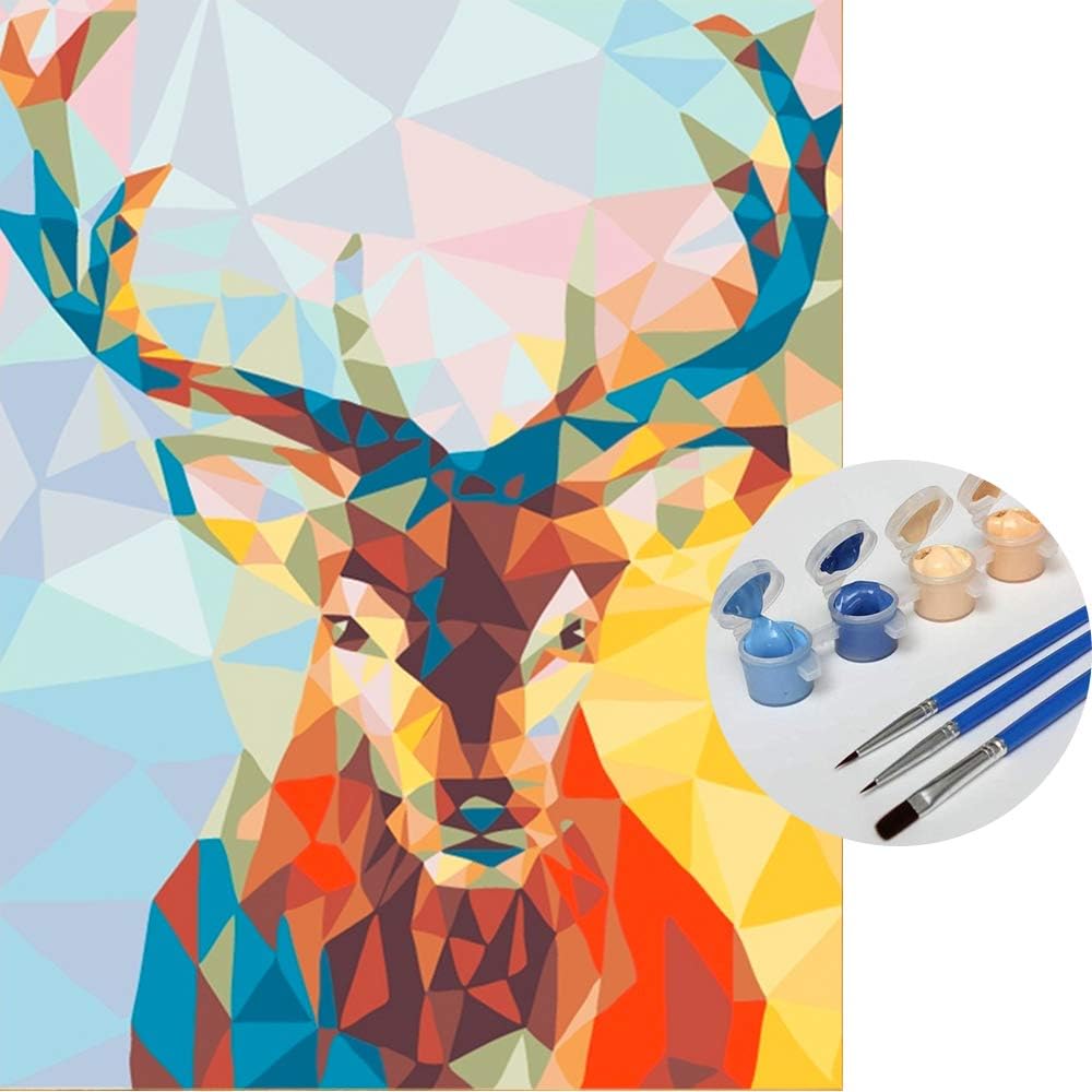 DERAYEE Paint by Numbers Kits, DIY Canvas Painting for Kids, Adults, Beginner, Room Décor Decoration Gifts（20 x 16 inch）
