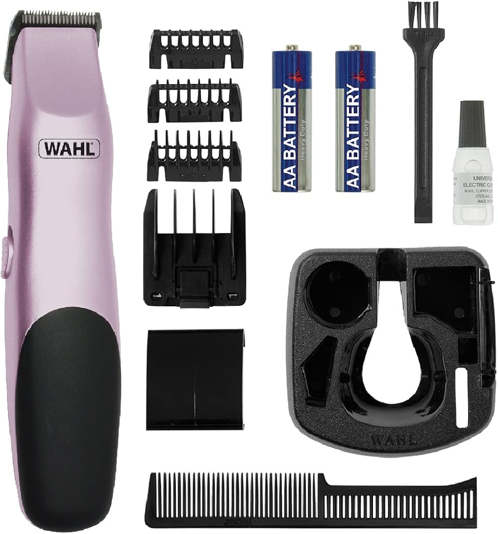 WAHL Personal Trimmer for Women Pink, Battery Operated, Bikini & Body Grooming