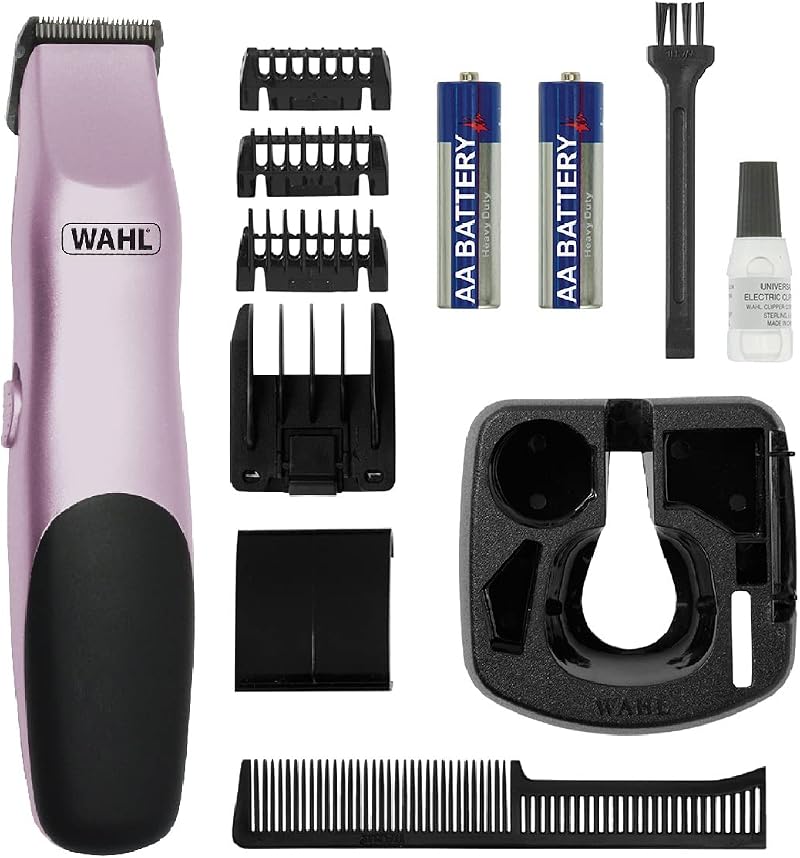 WAHL Personal Trimmer for Women Pink, Battery Operated, Bikini & Body Grooming