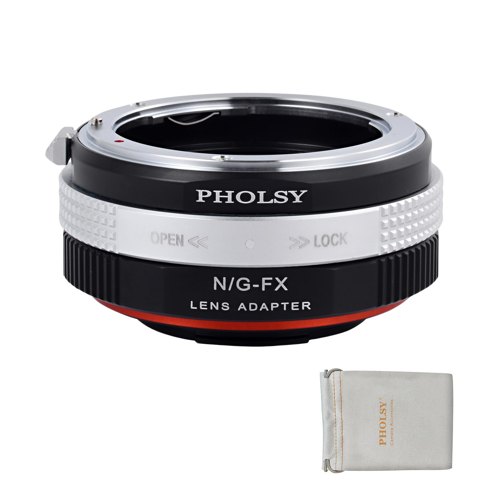 PHOLSY Lens Mount Adapter with Aperture Control Ring Compatible with Nikon G (F AI AIS D AFS) Lens to FX Mount Camera Compatible with Fujifilm X-H2S, X-Pro3, X-T5, X-T4, X-S20, X-S10, X-T30II etc.