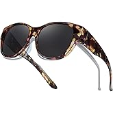 Xfeel Polarized Sunglasses Over Glasses for Women Trendy Shades Over Prescription Eyeglasses Sun Glasses
