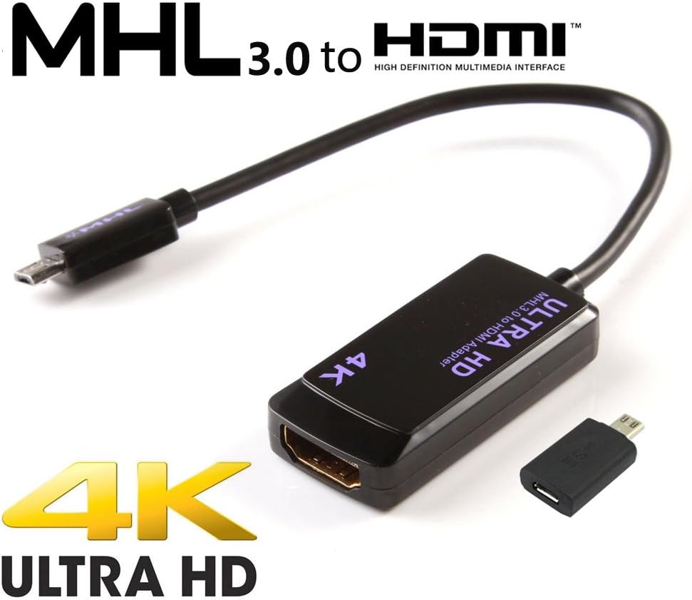 Fujitsu ARROWS X F-10D MHL 3.0 HDTV Adapter! Easily Connects to your HDTV up to 4K using the official adapter! [RETAIL PACKAGING]
