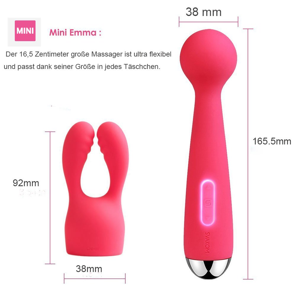 SVAKOM Mini Emma wiederaufladbar Silikon Vibrator Sexspielzeug mit 6 Vibrationsmodi für Frauen und Paare