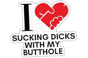 TODOLIA (3Pcs-3in) I Love Sucking Dicks with My Butthole Sticker Humorous Dirty Mind Joke Sticker Funny Adult Gay Gift Decoration Planner Helmet Bumper Decal