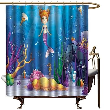 Amazon Com Shower Curtain Hooks Mermaid Graphic Of The Magical
