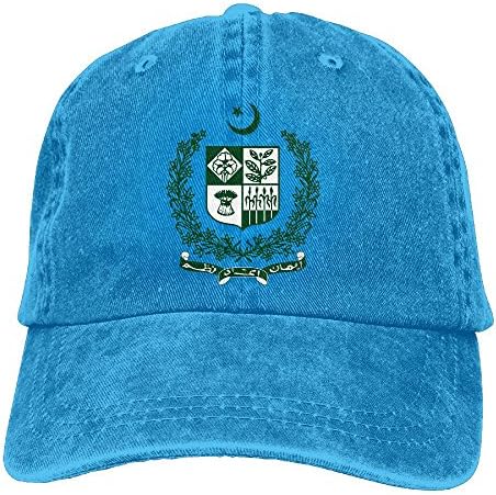 WKP0XKA Men and Women Cap Coat Of Arms Of Pakistan Hat Snap-Back Hip-Hop Cap Baseball Hat Head-Wear Cotton Snapback Hats Royalblue