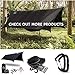 Double Hammock - Everest | Bug & Mosquito Free Camping & Outdoor Hammocks Tent Reversible Integrated BugNet YKK Zipper Ripstop Diamond Weave Nylon Carabiners & Tree Saver Straps | Black