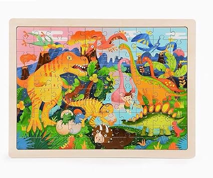Adeeing 100Pcs/Set Puzzles Board Learning Educational Interesting Wooden Toys for Kids Girls Boys
